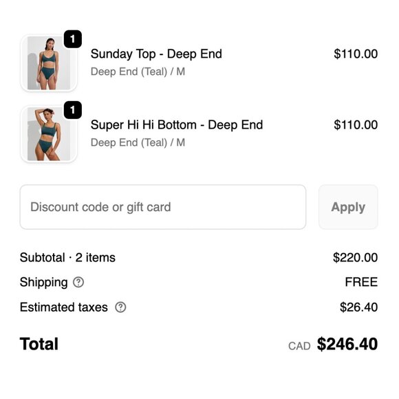 Left On Friday - Sunday Top and Super Hi Hi Bottom - Picture 3 of 3